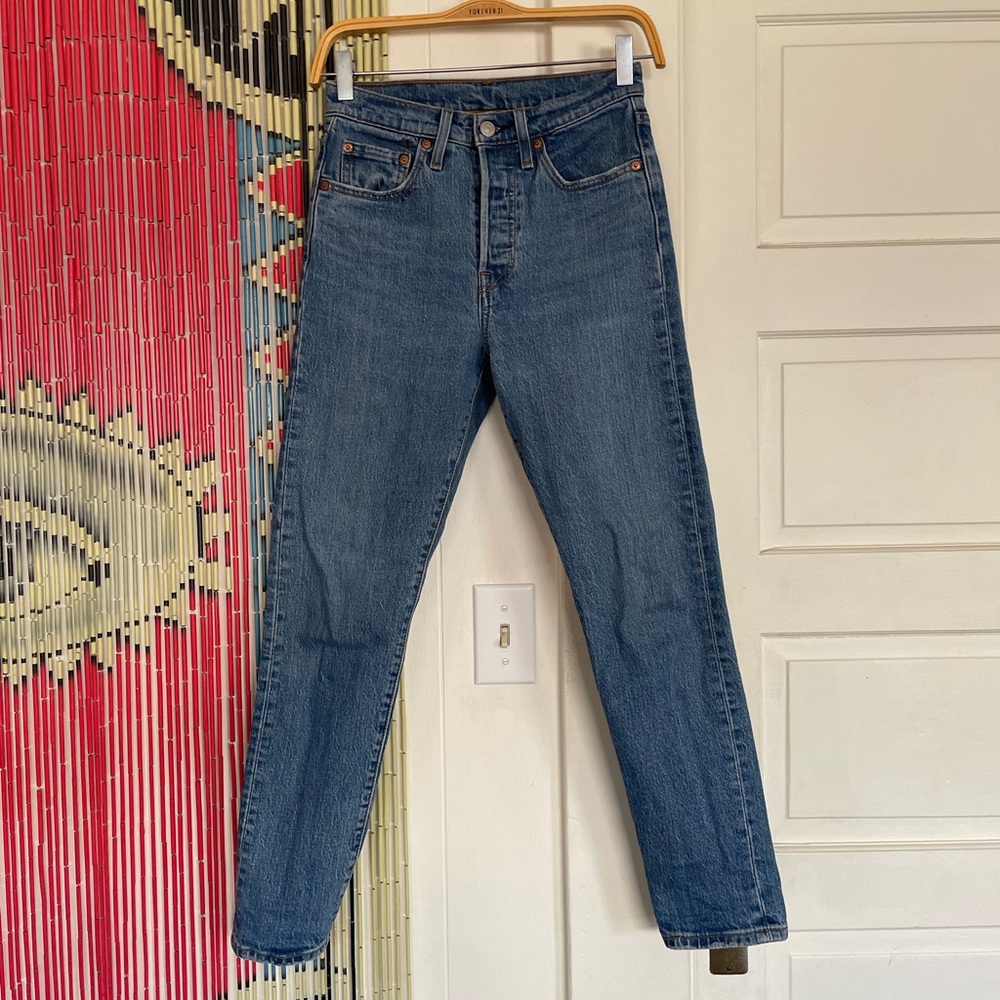 Levi’s 501 Skinny Straight Blue Denim Jeans